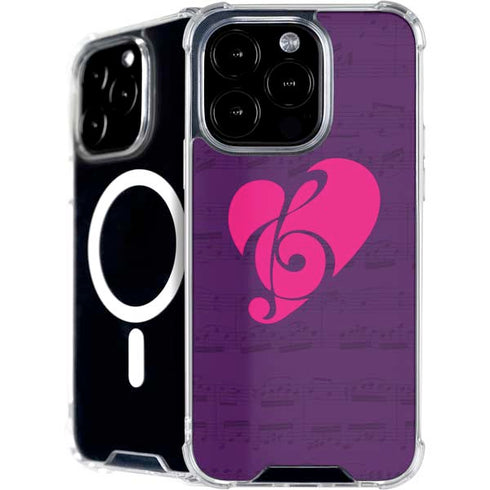 Purple Musical Notes iPhone 16 Pro MagSafe Case